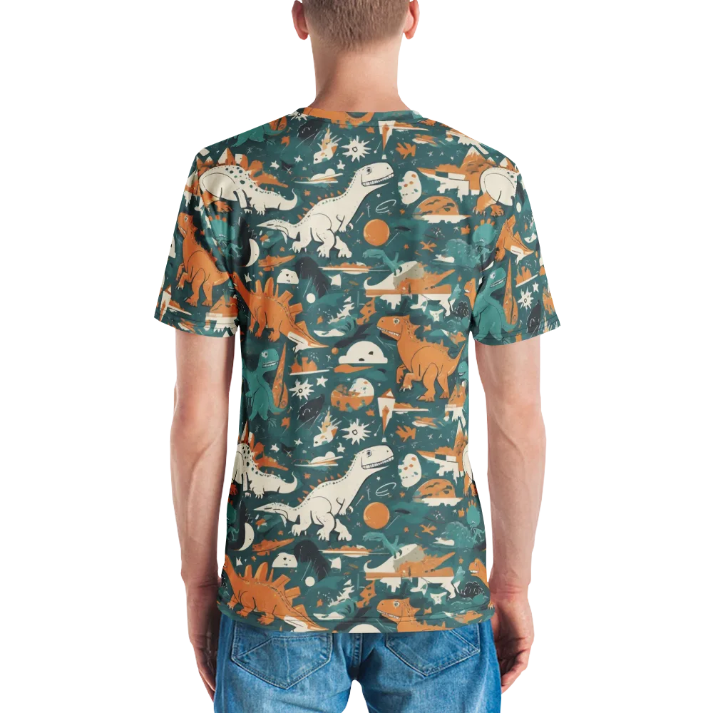 Cretaceous Carnival on Men's Crew Neck T-Shirt — Back
