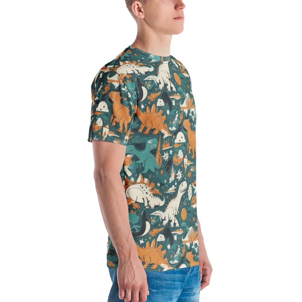 Cretaceous Carnival on Men's Crew Neck T-Shirt — Right