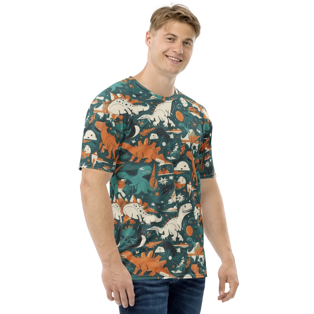 Cretaceous Carnival on Men's Crew Neck T-Shirt — Right