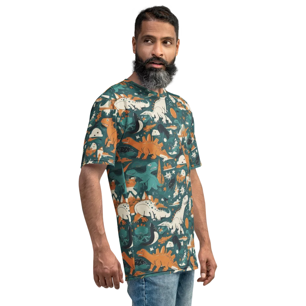 Cretaceous Carnival on Men's Crew Neck T-Shirt — Right