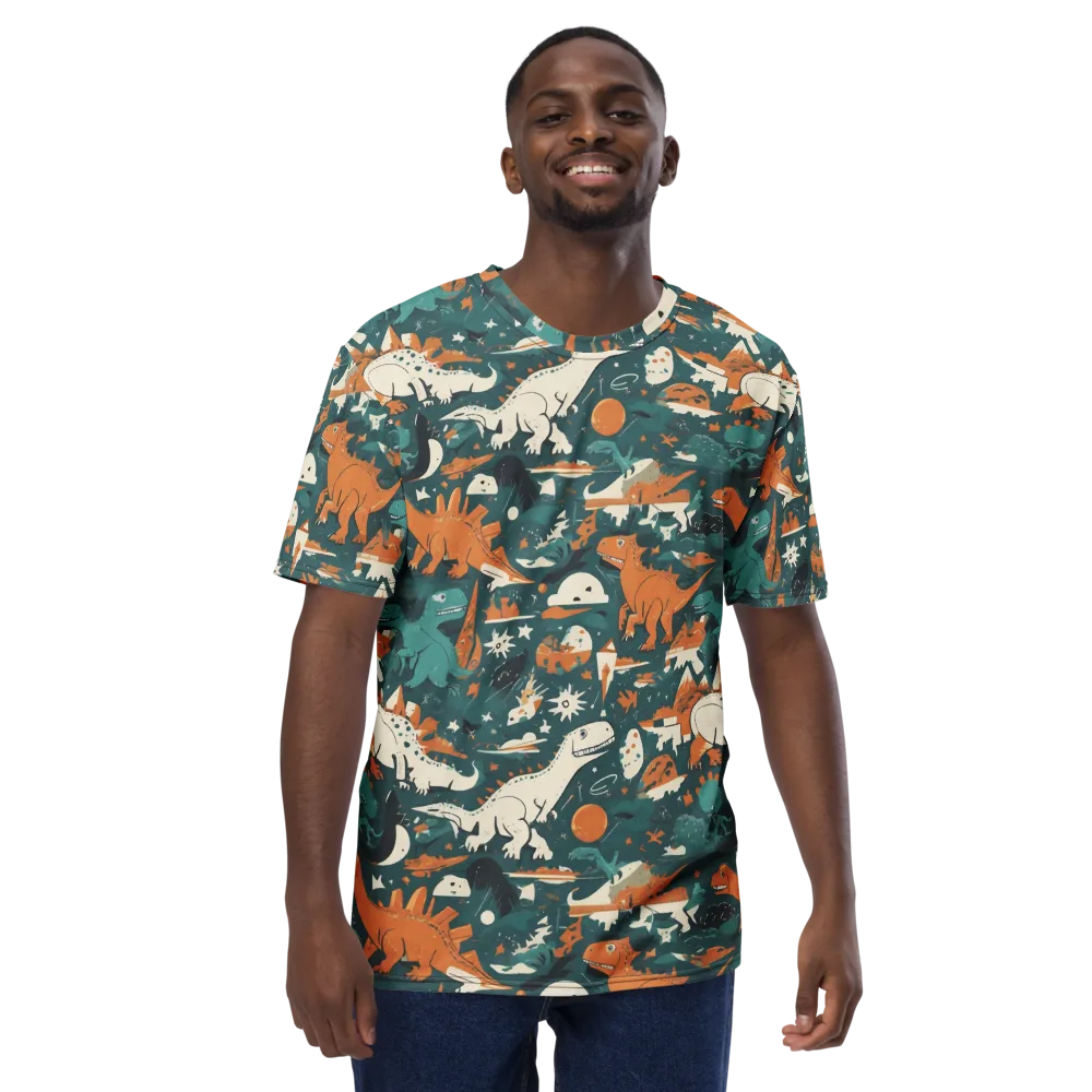Cretaceous Carnival on Men's Crew Neck T-Shirt — Front