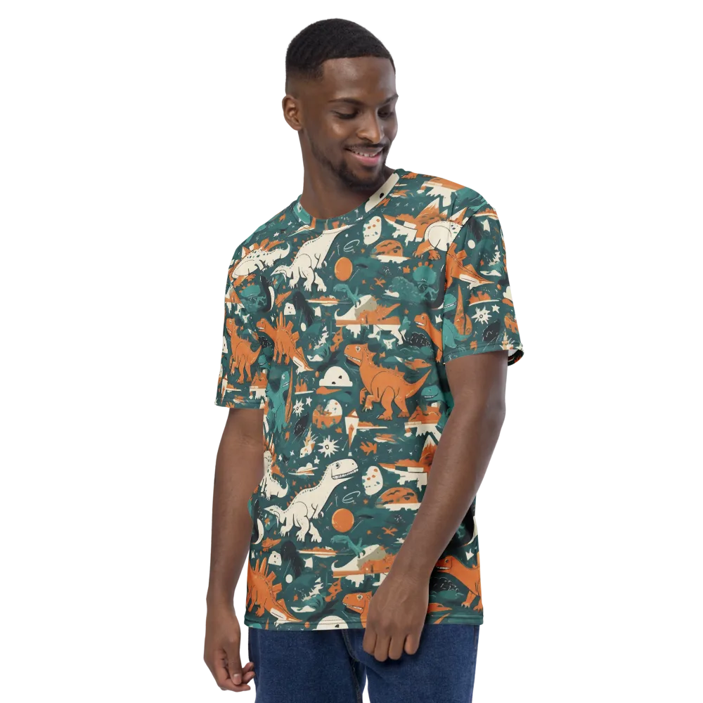 Cretaceous Carnival on Men's Crew Neck T-Shirt — Left