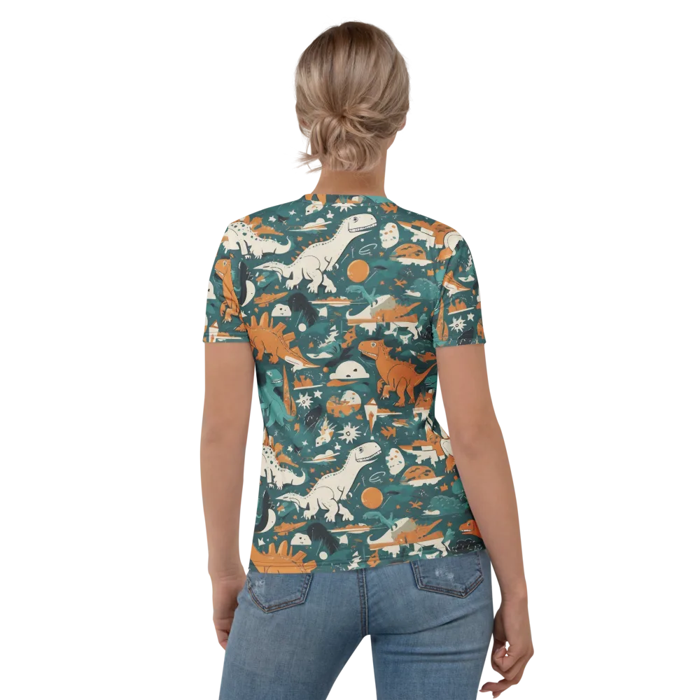 Cretaceous Carnival on Women's Crew Neck T-Shirt — Back
