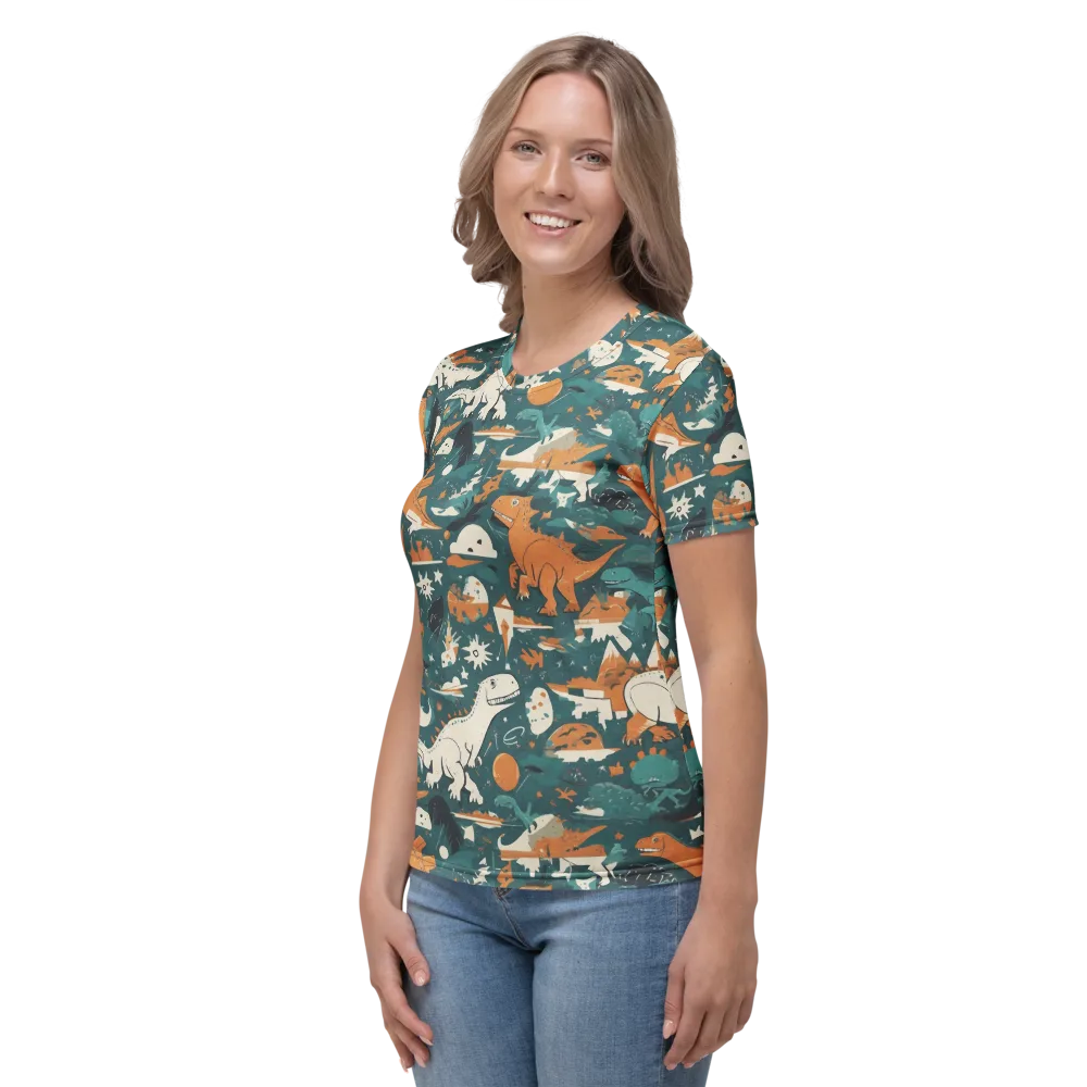 Cretaceous Carnival on Women's Crew Neck T-Shirt — Left