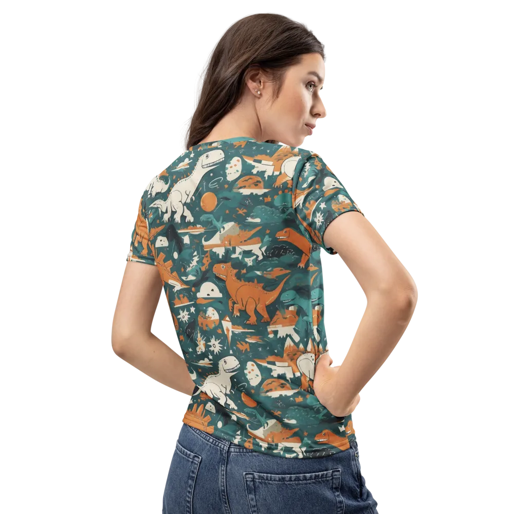 Cretaceous Carnival on Women's Crew Neck T-Shirt — Back