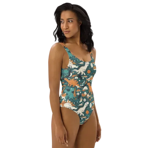 Cretaceous Carnival on a One-Piece Swimsuit