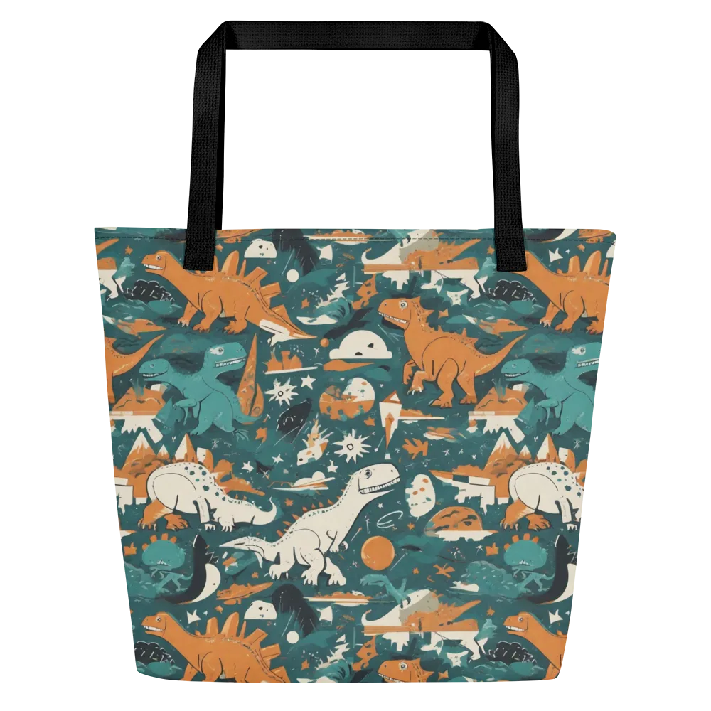 Cretaceous Carnival on Large Tote Bag W/ Pocket — Front