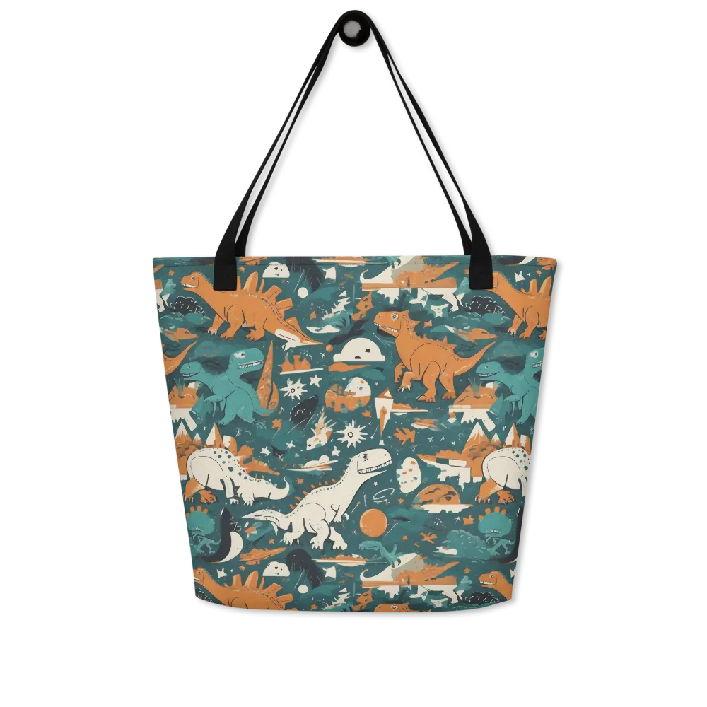 Cretaceous Carnival on Large Tote Bag W/ Pocket — Front