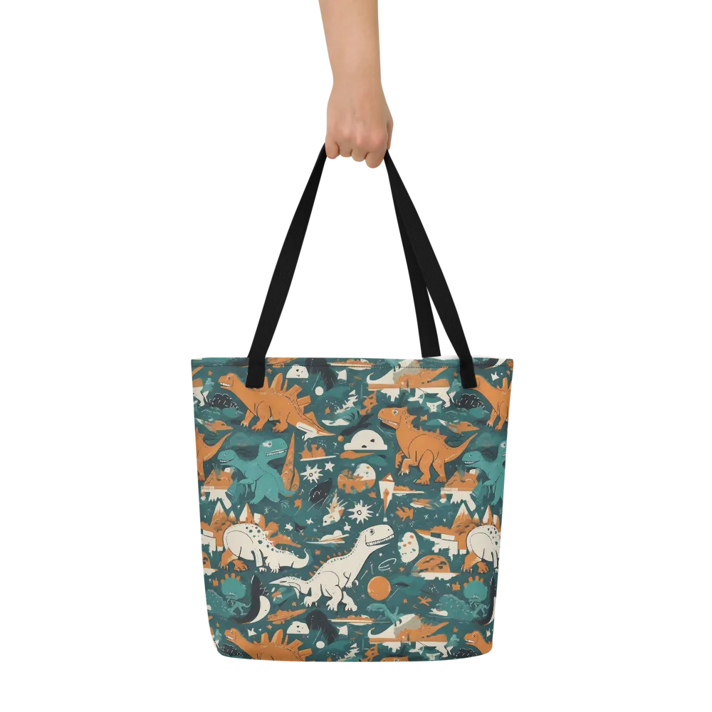 Cretaceous Carnival on Large Tote Bag W/ Pocket — Front