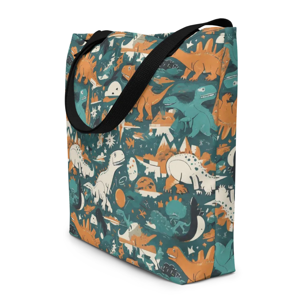 Cretaceous Carnival on Large Tote Bag W/ Pocket — Front