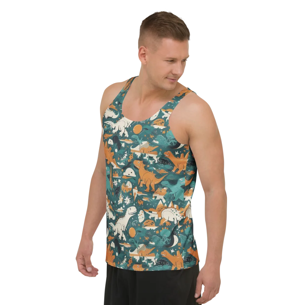 Cretaceous Carnival on Men's Tank Top — Left Front