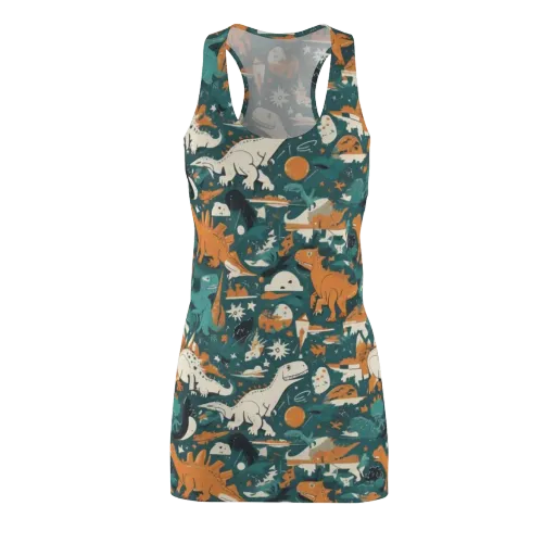 Cretaceous Carnival on a Racerback Dress