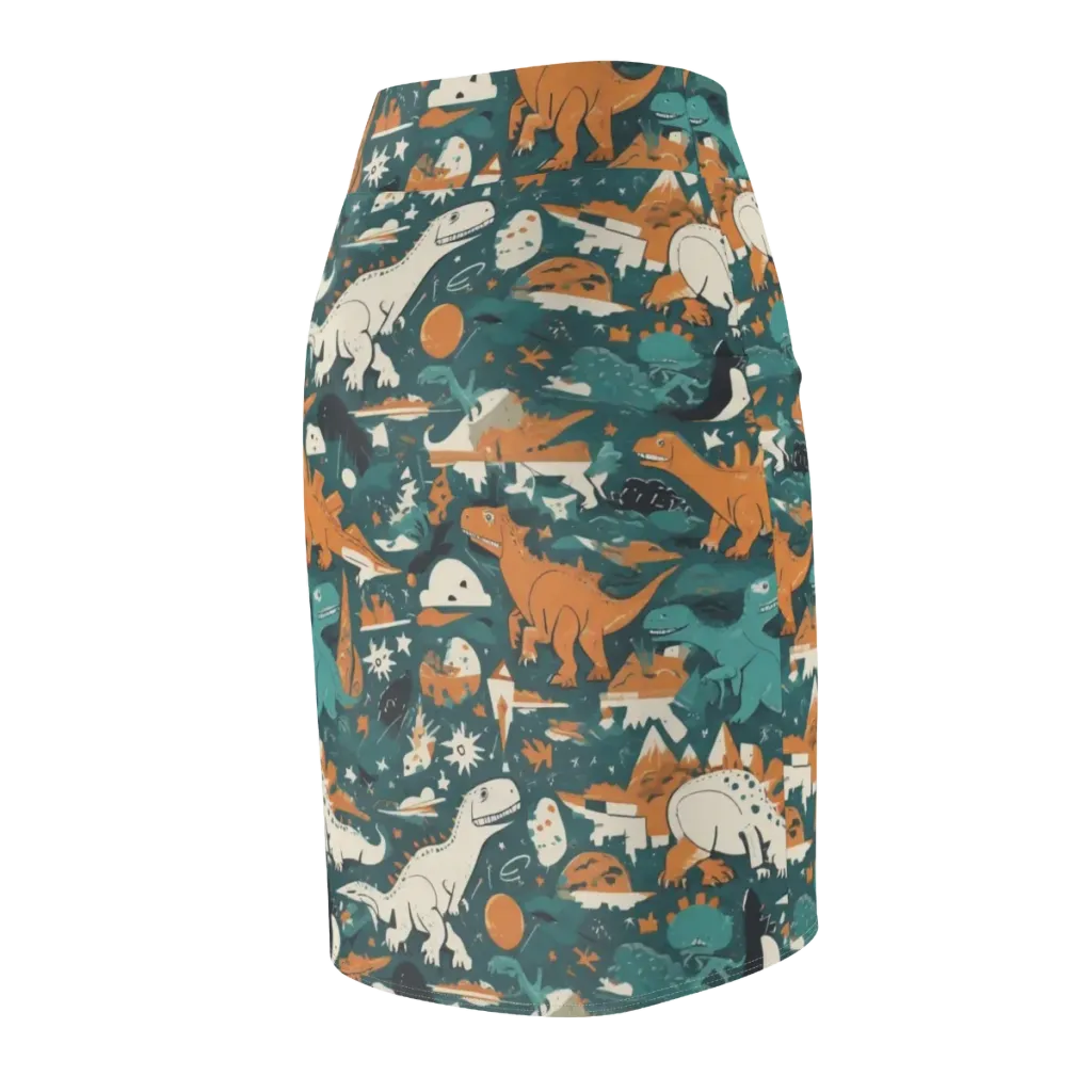 Cretaceous Carnival on Pencil Skirt — Back Side