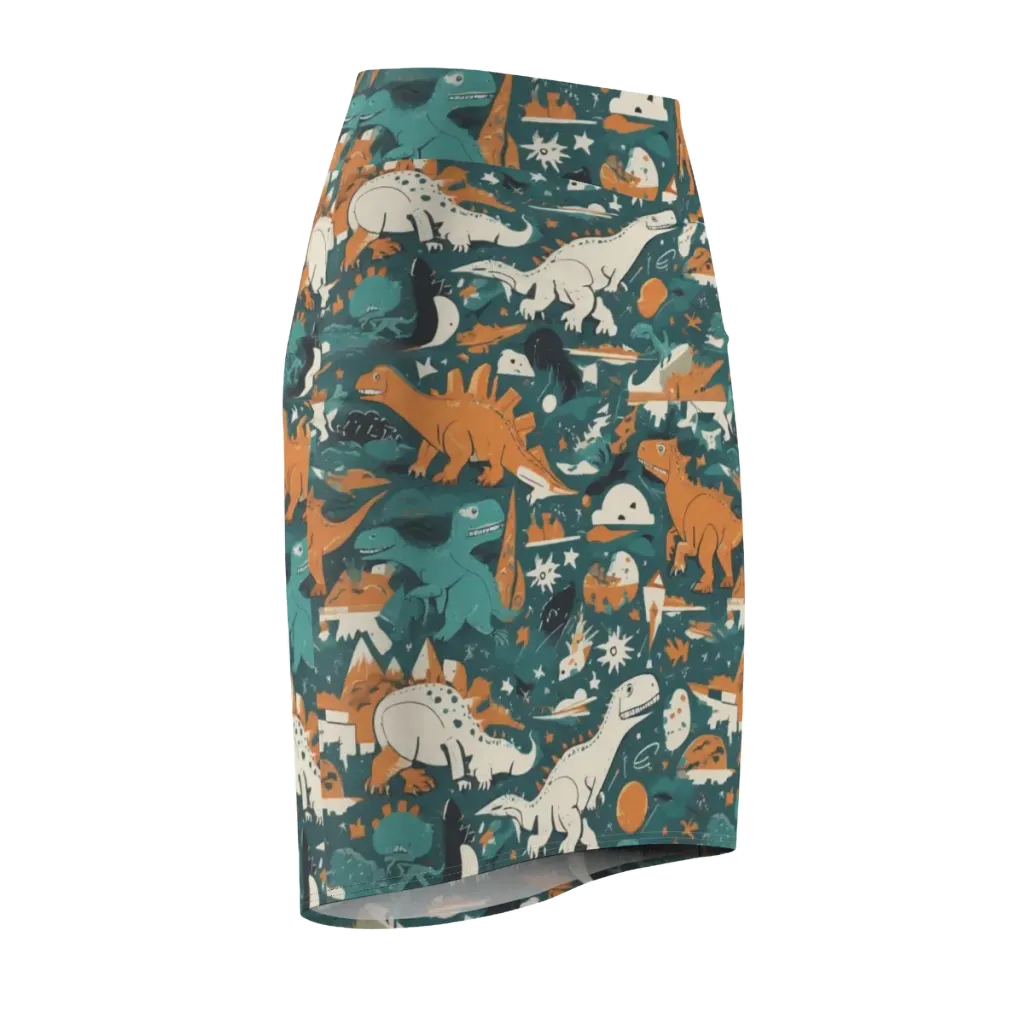 Cretaceous Carnival on Pencil Skirt — Front Side