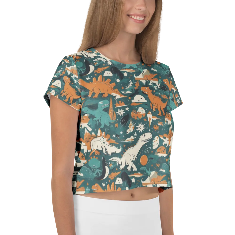 Cretaceous Carnival on Crop Tee — Right