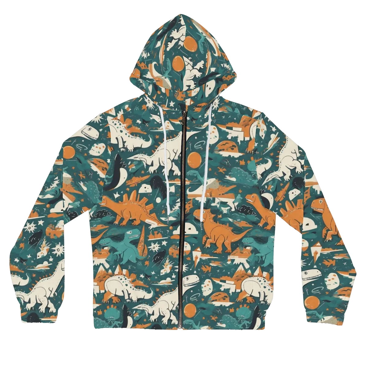 Cretaceous Carnival on Women's Full-Zip Hoodie — Front