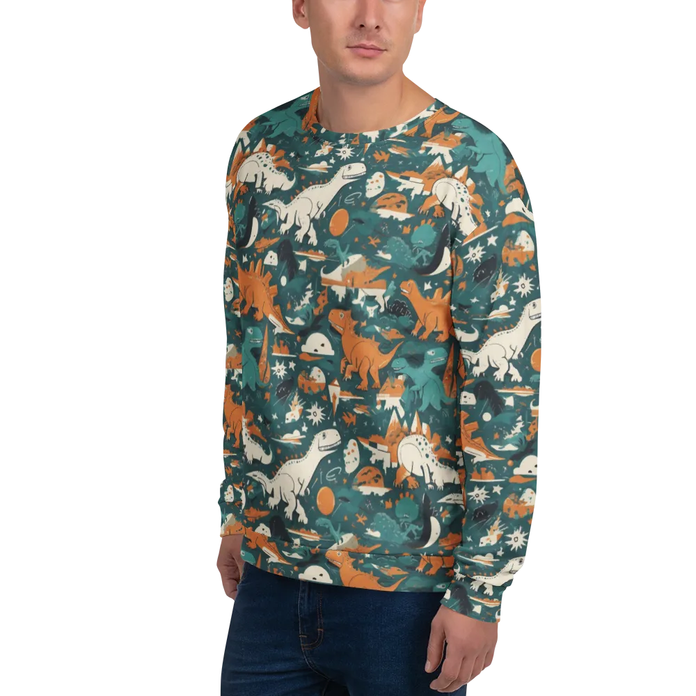 Cretaceous Carnival on Sweatshirt — Left Front