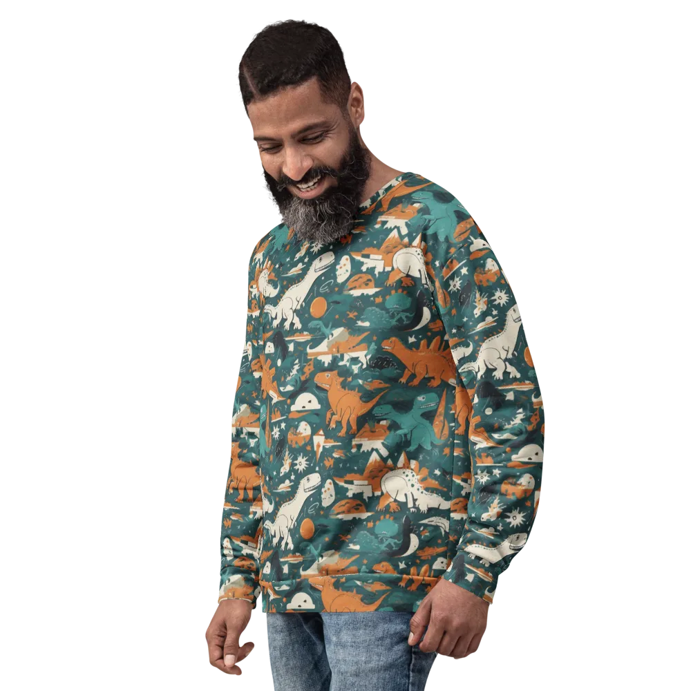 Cretaceous Carnival on Sweatshirt — Left Front