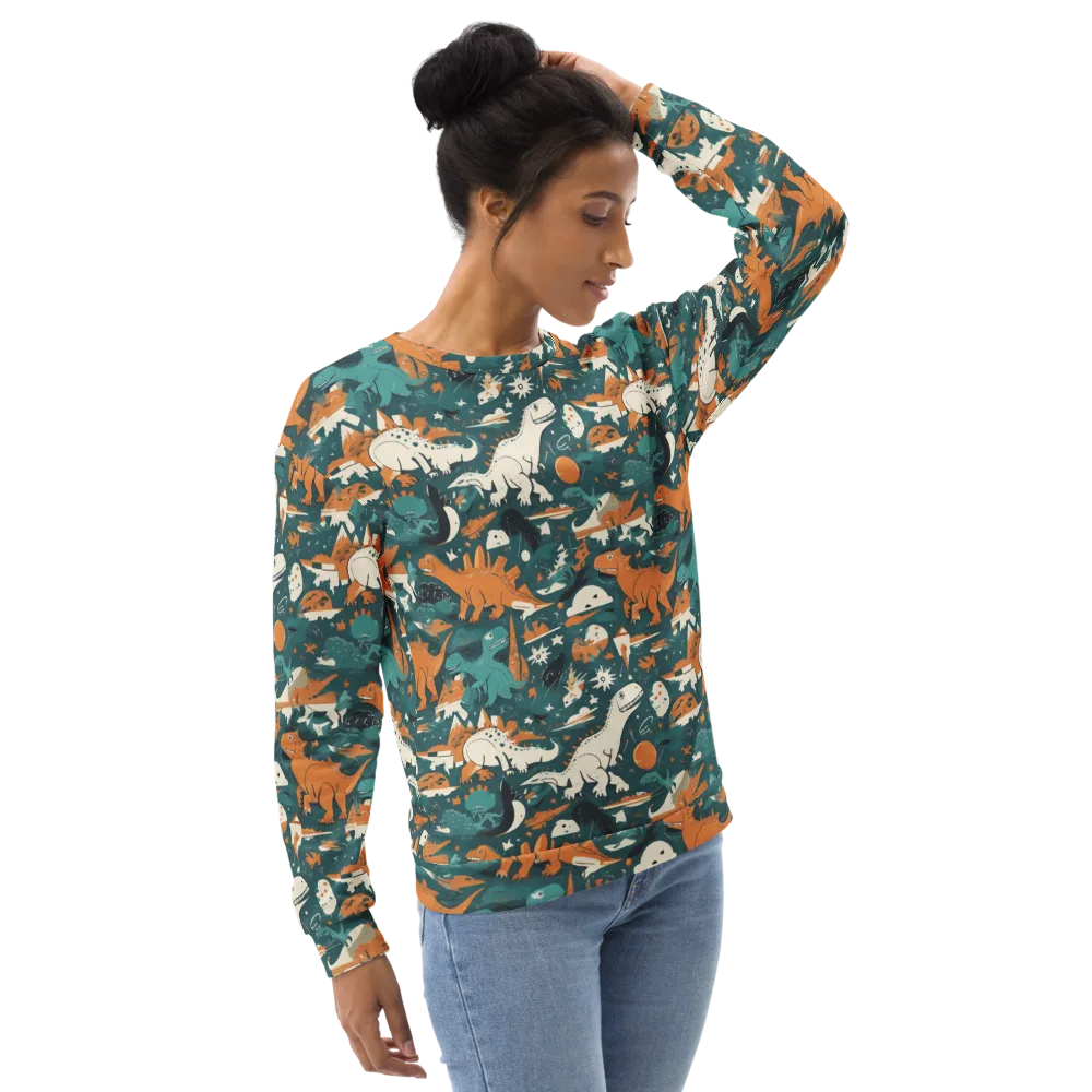 Cretaceous Carnival on Sweatshirt — Right Front
