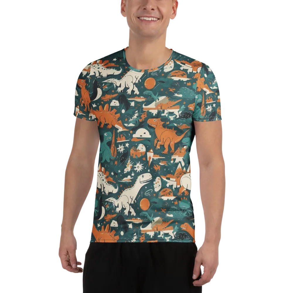 Cretaceous Carnival on Men's Athletic T-Shirt — Front