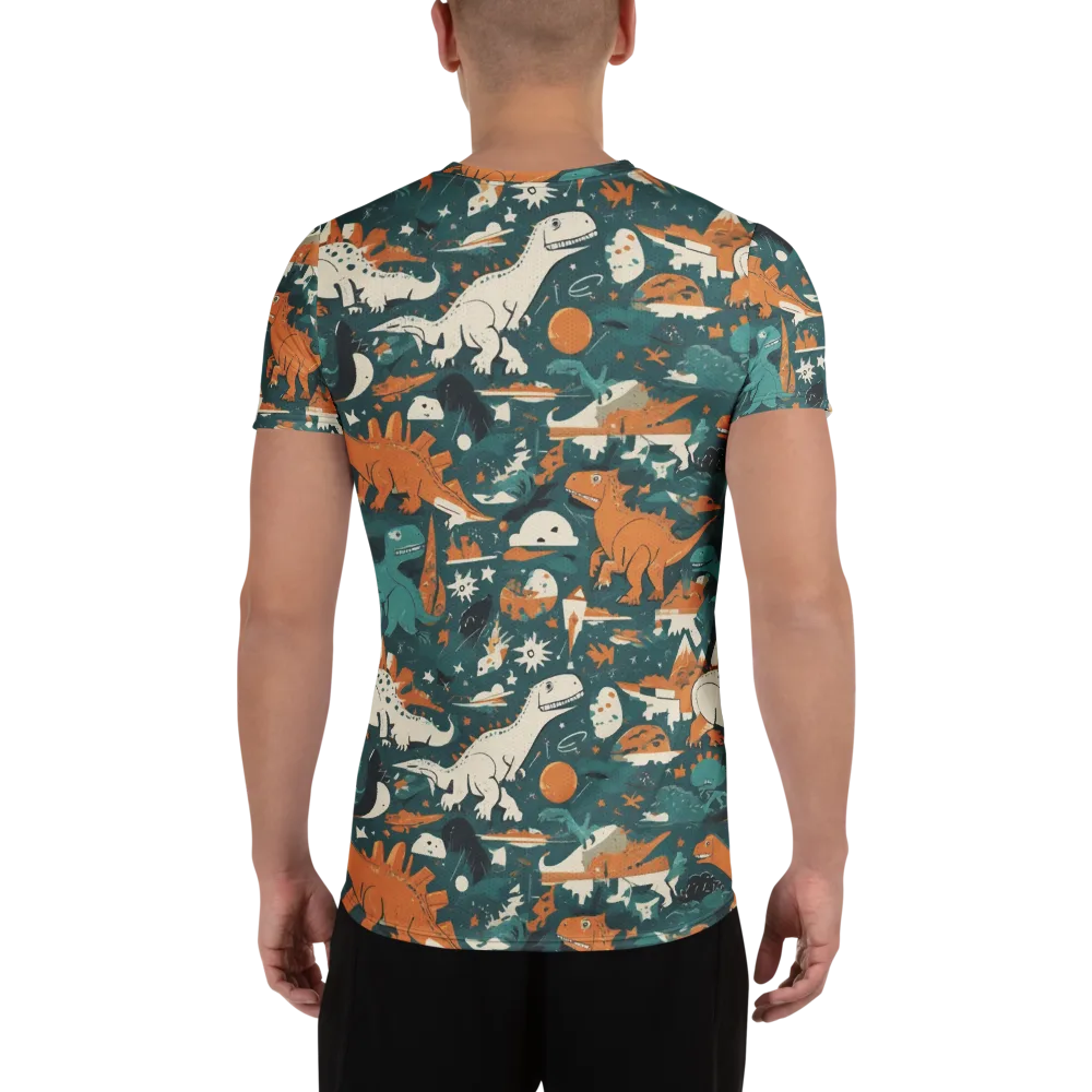 Cretaceous Carnival on Men's Athletic T-Shirt — Back
