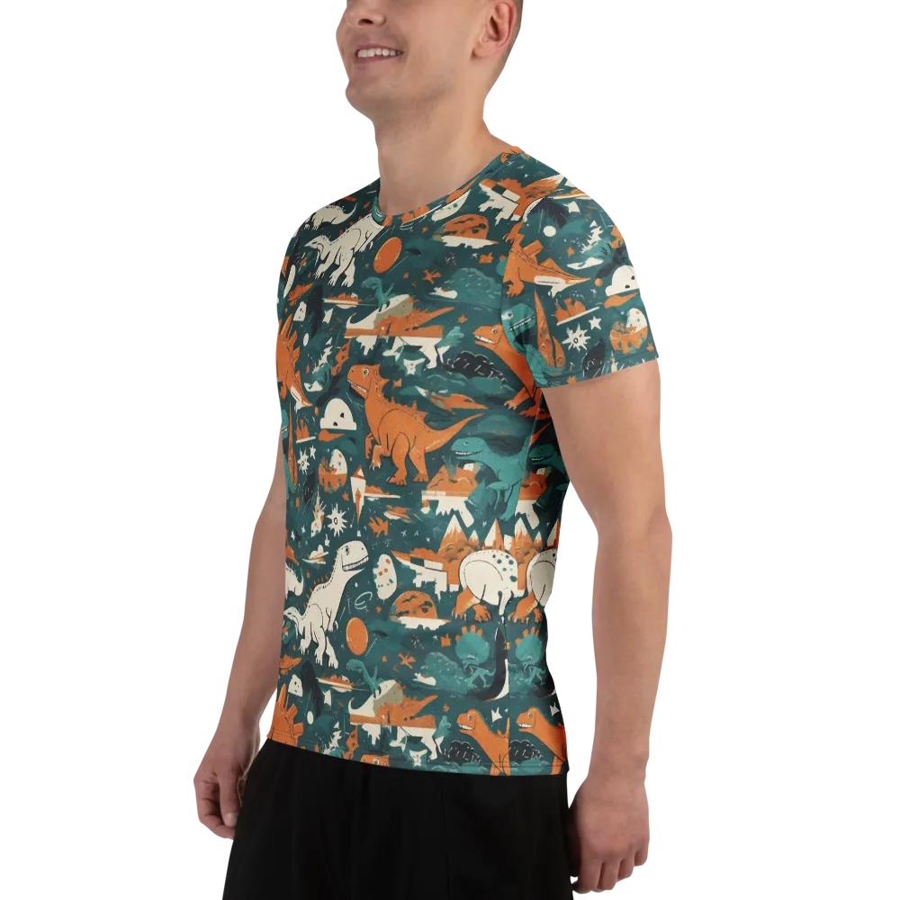 Cretaceous Carnival on Men's Athletic T-Shirt — Left