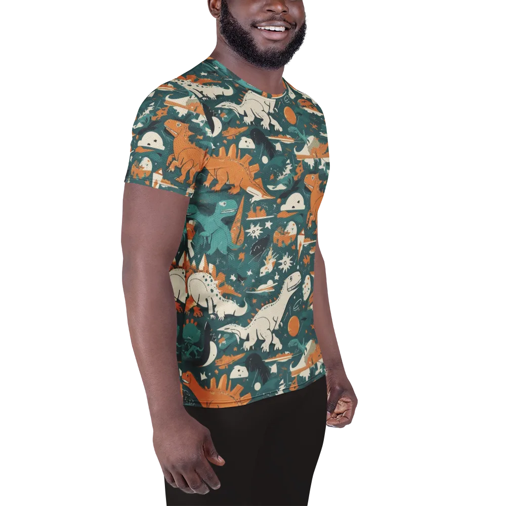 Cretaceous Carnival on Men's Athletic T-Shirt — Right