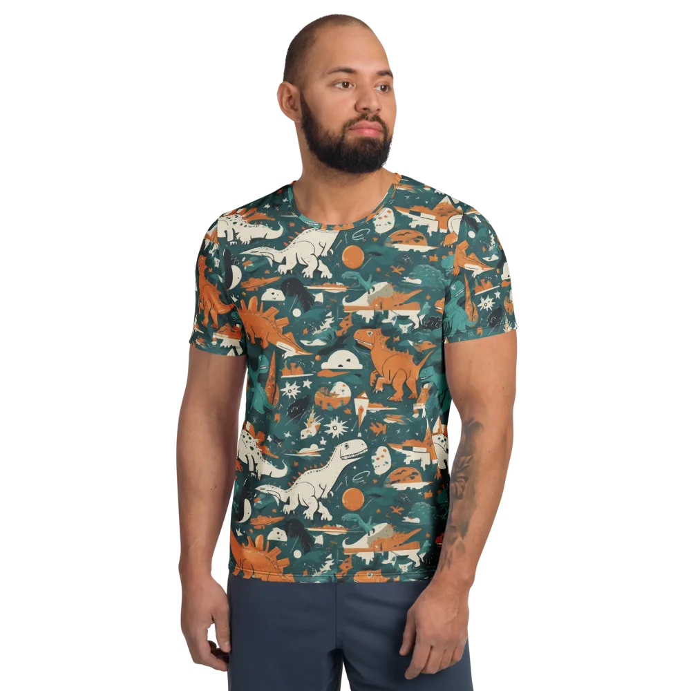 Cretaceous Carnival on Men's Athletic T-Shirt — Front