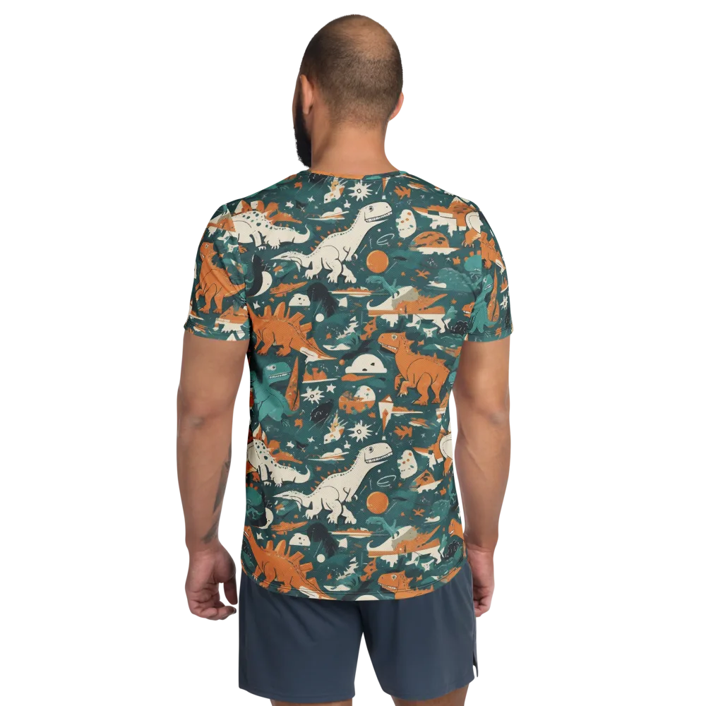 Cretaceous Carnival on Men's Athletic T-Shirt — Back