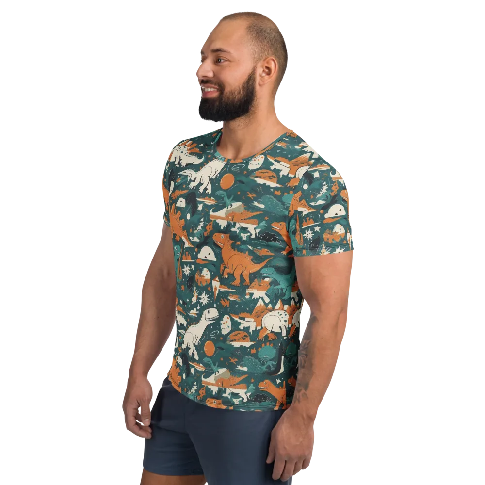 Cretaceous Carnival on Men's Athletic T-Shirt — Left