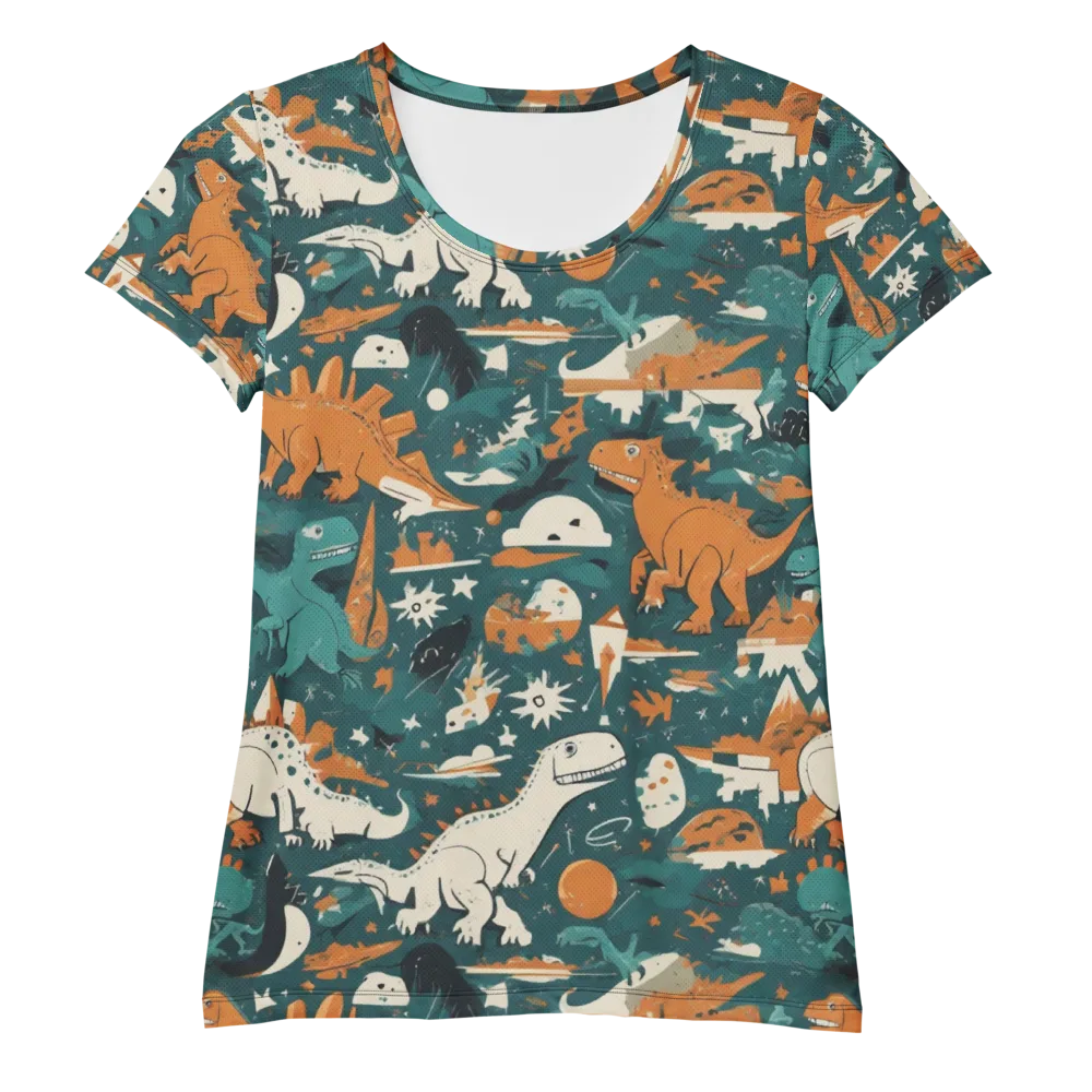 Cretaceous Carnival on Women's Athletic T-Shirt — Front