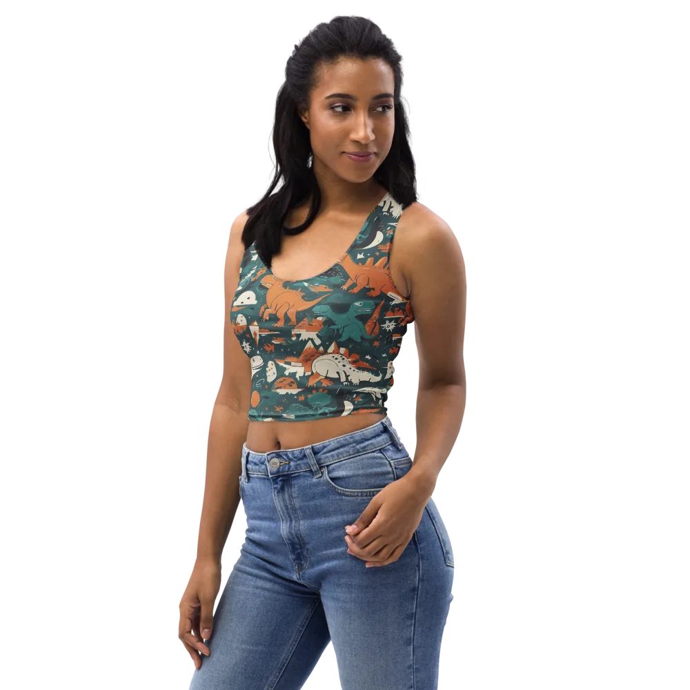 Cretaceous Carnival on Crop Top — Left Front