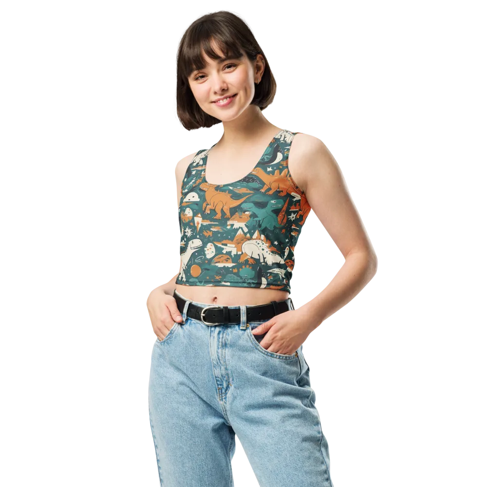 Cretaceous Carnival on Crop Top — Front