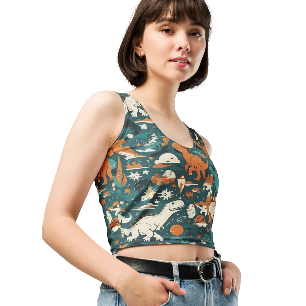Cretaceous Carnival on Crop Top — Right Front