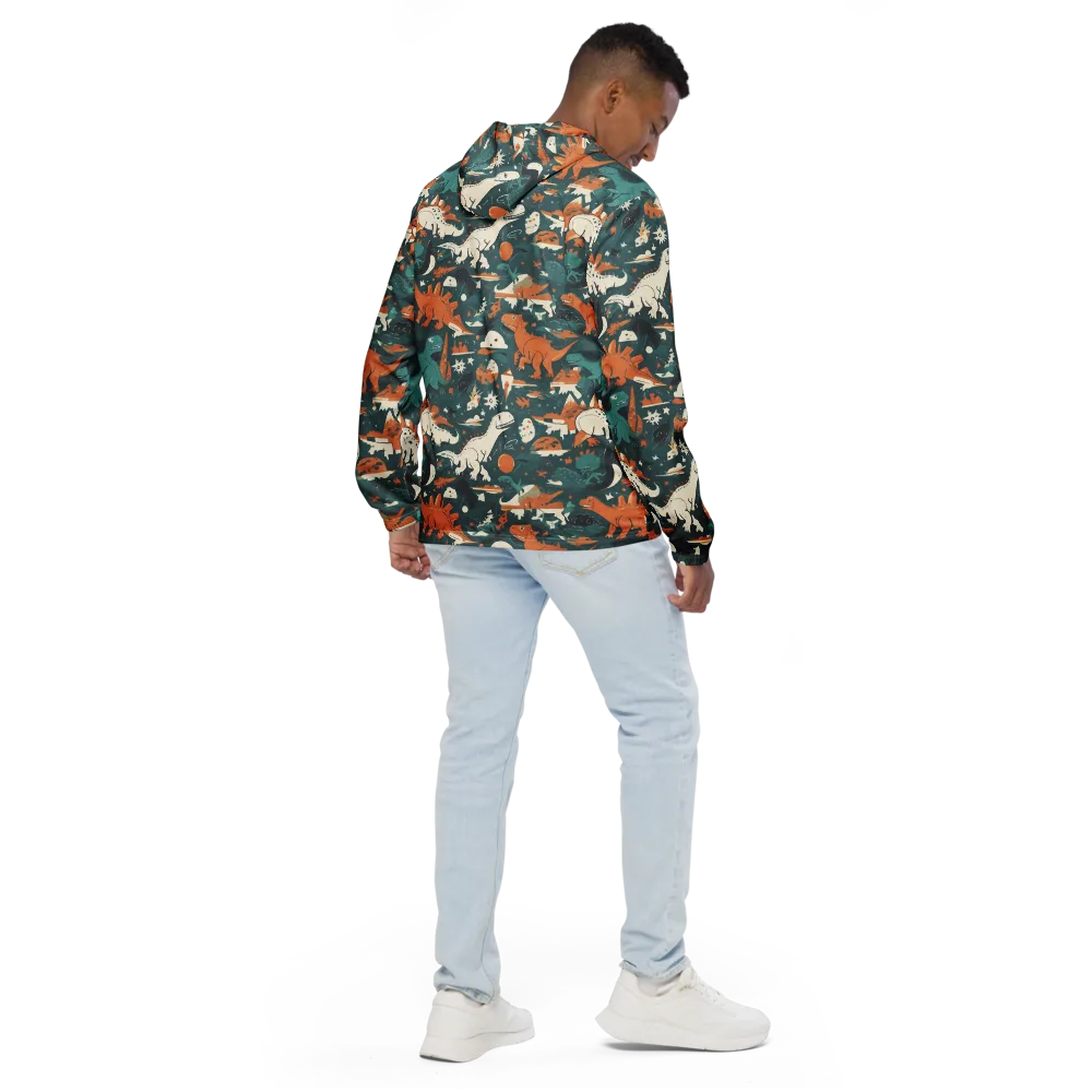 Cretaceous Carnival on Men's Windbreaker — Back