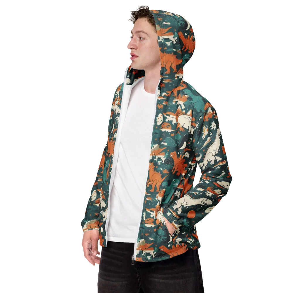 Cretaceous Carnival on Men's Windbreaker — Left Front