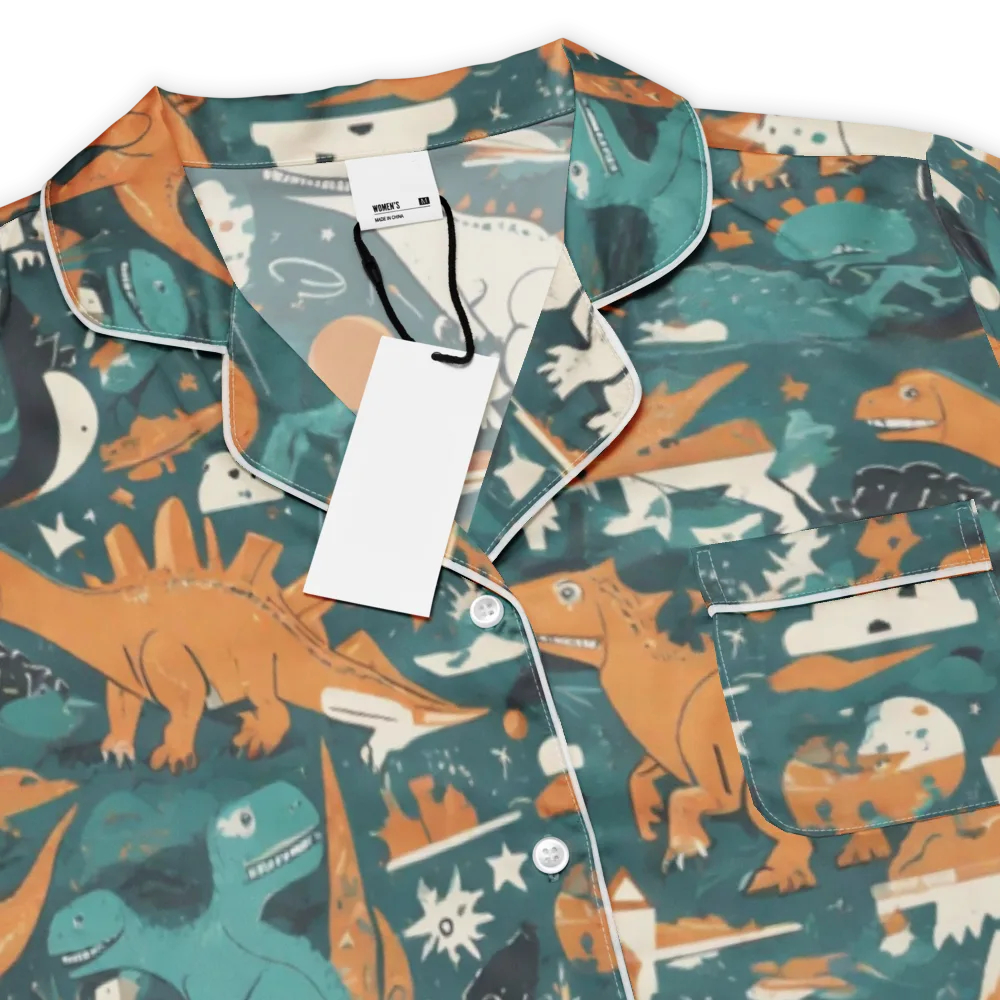 Cretaceous Carnival on Women's Short Sleeve Pajama Top — Product details
