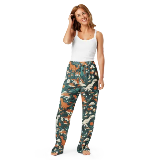 Cretaceous Carnival on a Women's Pajama Pants