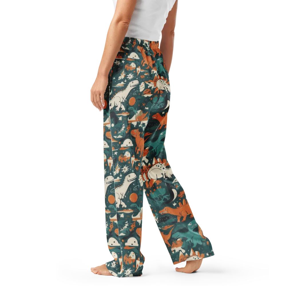 Cretaceous Carnival on Women's Pajama Pants — Left