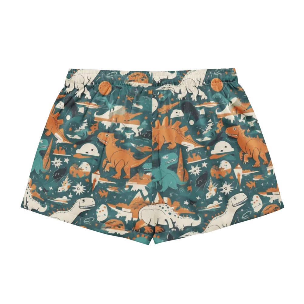 Cretaceous Carnival on Women's Pajama Shorts — Back
