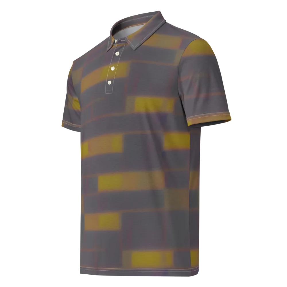 Dusky Mosaic on Men's Slim Fit Polo Shirt — Left Front