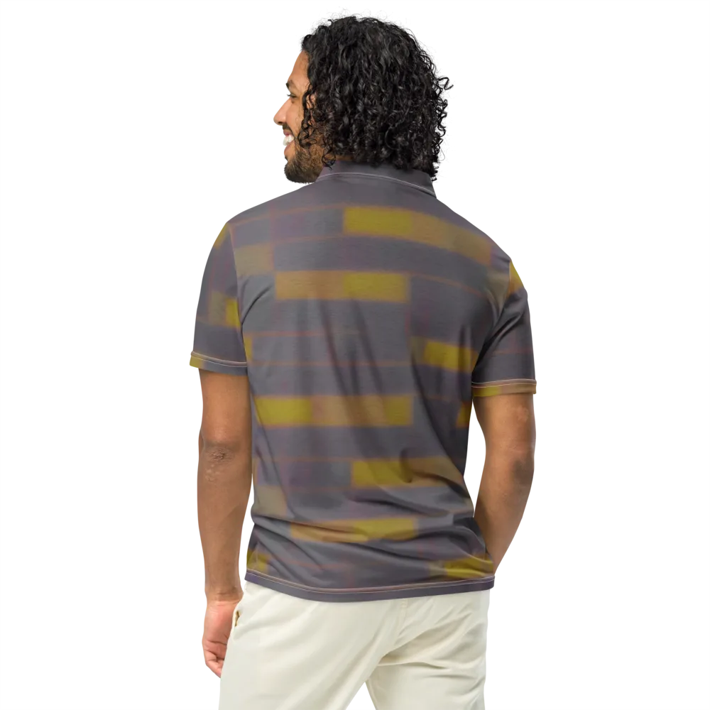 Dusky Mosaic on Men's Slim Fit Polo Shirt — Back
