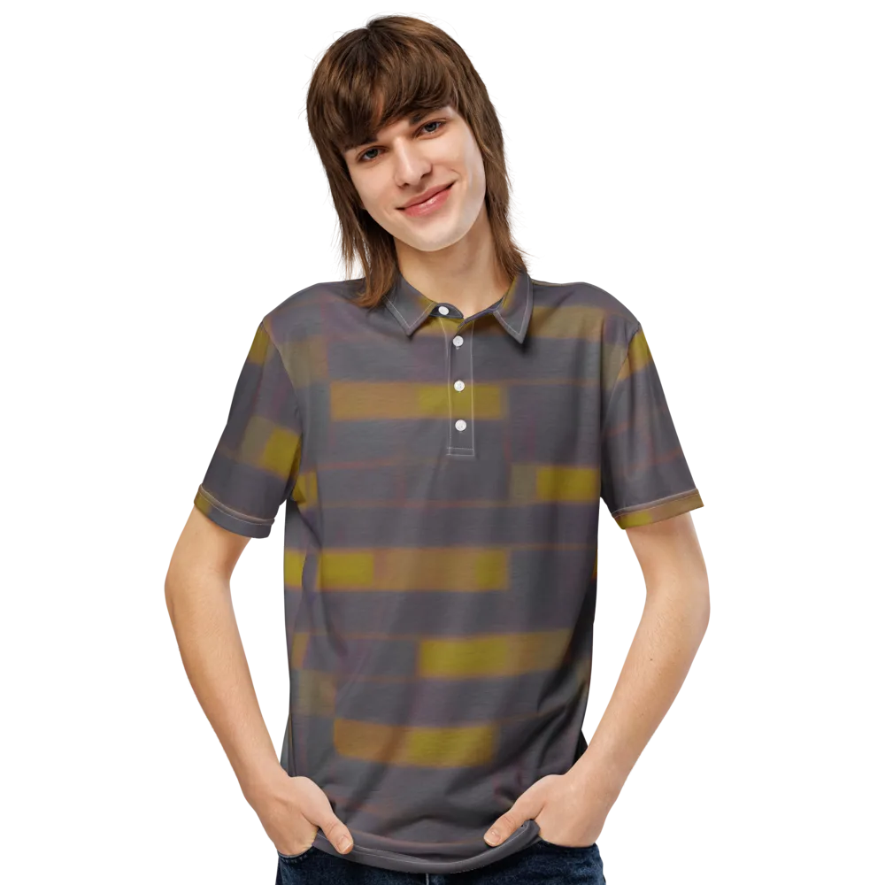 Dusky Mosaic on Men's Slim Fit Polo Shirt — Front