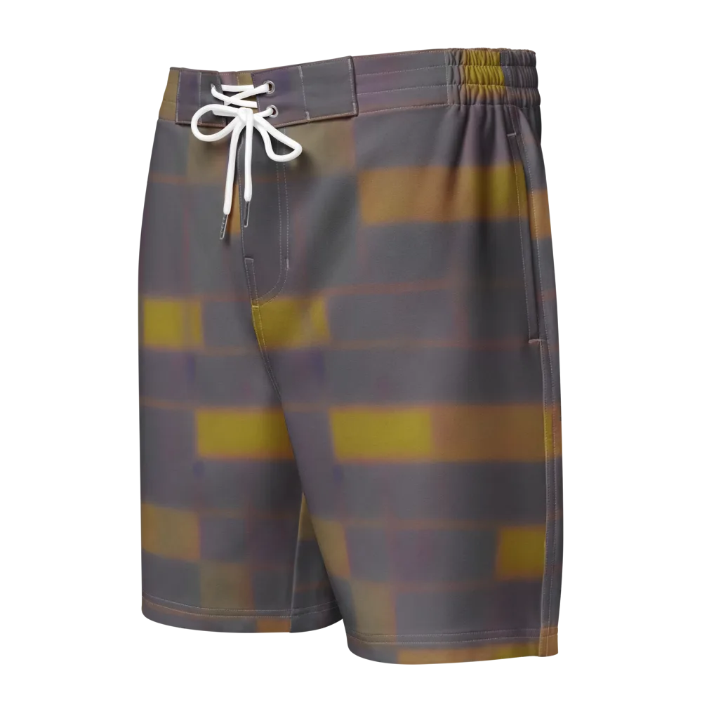 Dusky Mosaic on Men's Board Shorts — Front