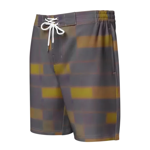 Dusky Mosaic on a Men's Board Shorts
