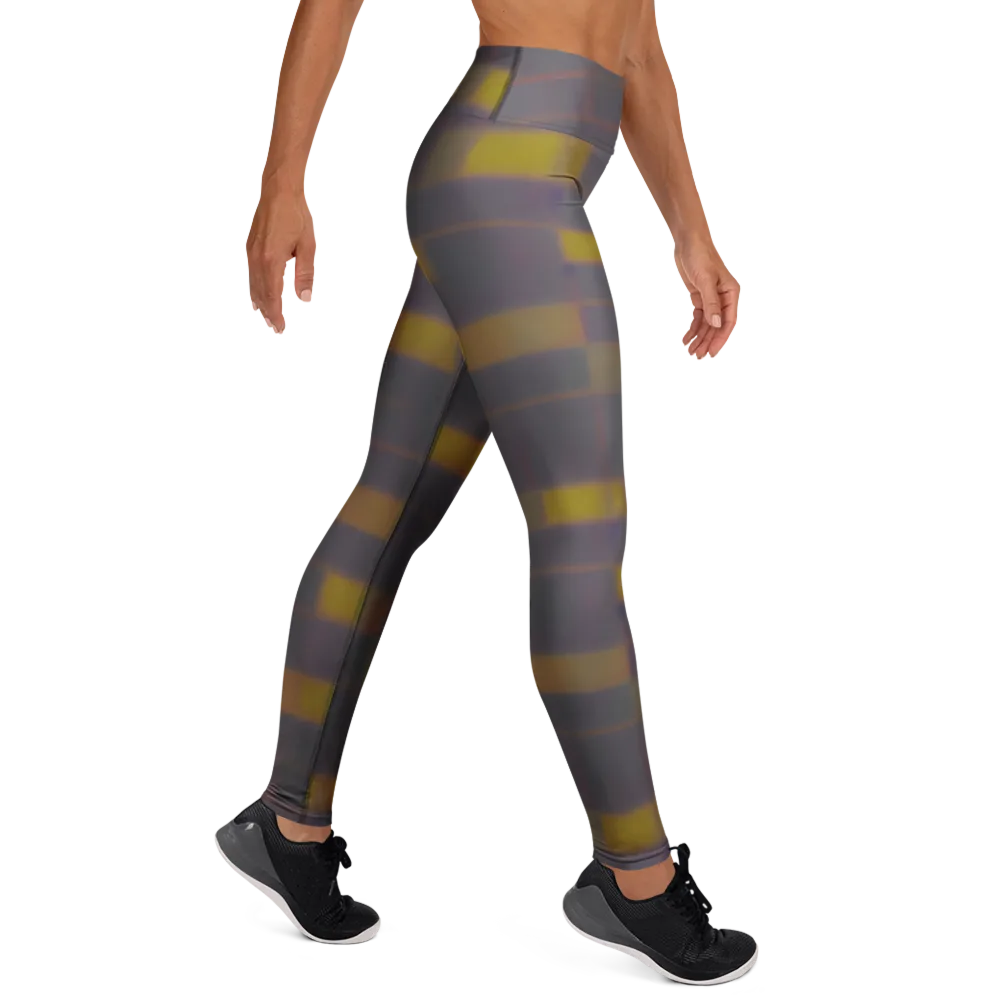 Dusky Mosaic on Yoga Leggings — Right