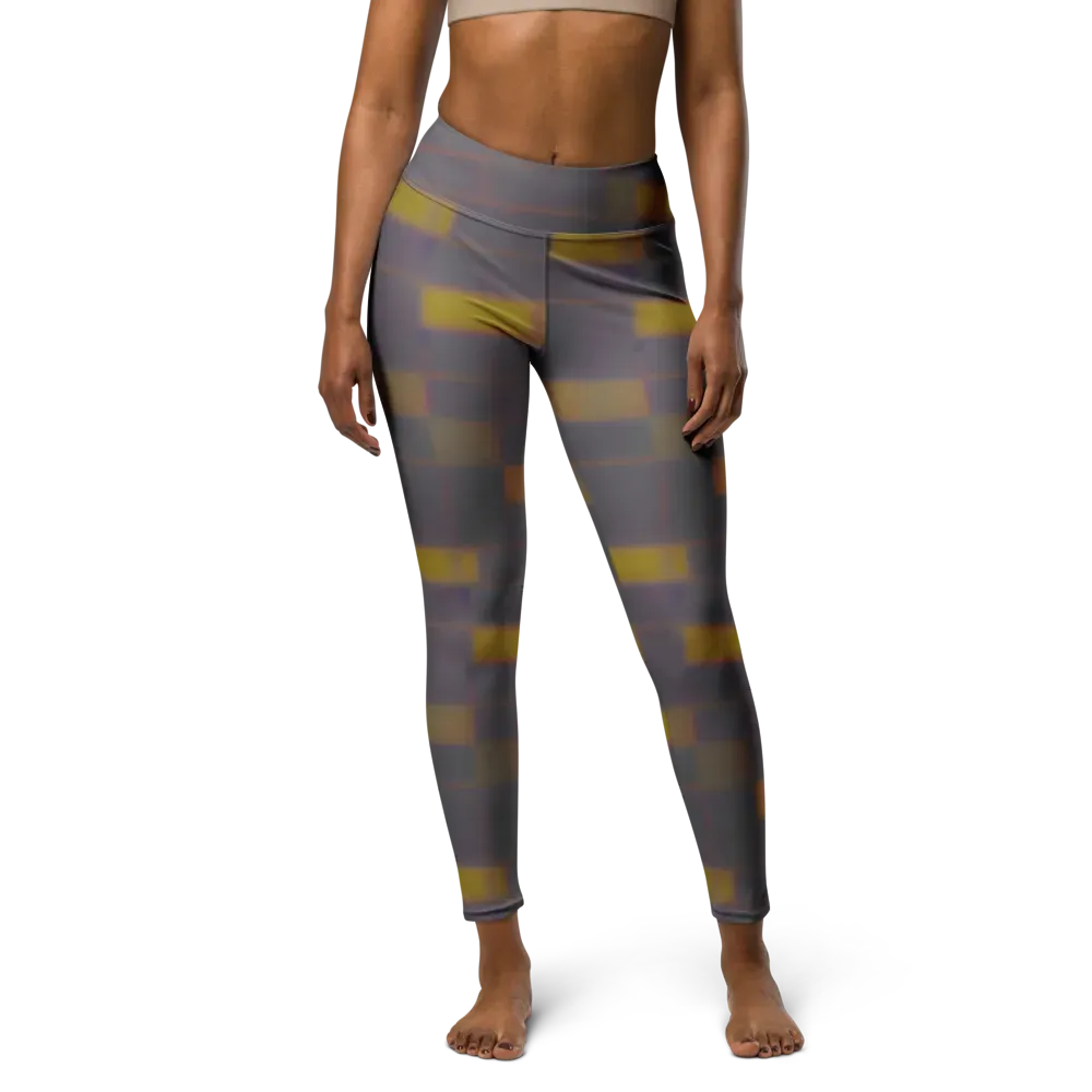 Dusky Mosaic on Yoga Leggings — Front