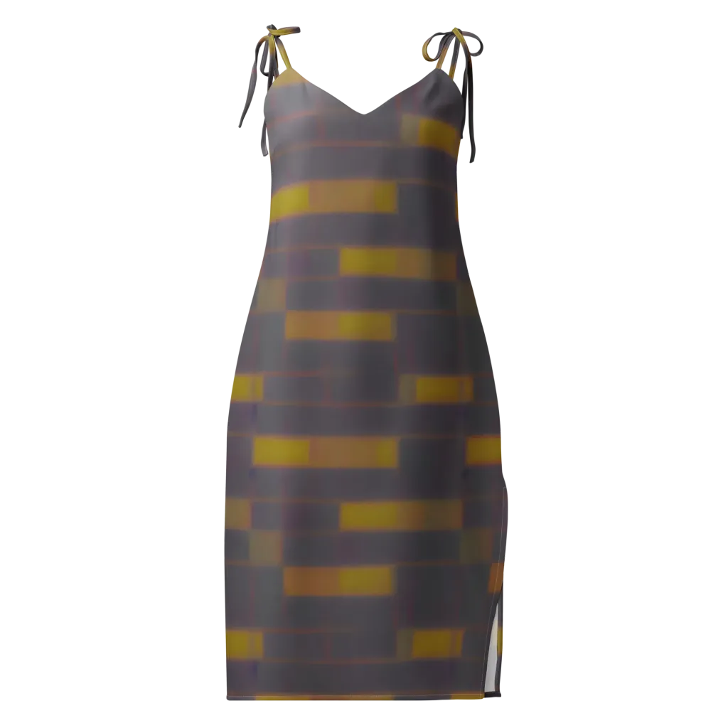 Dusky Mosaic on Slip Dress — Front