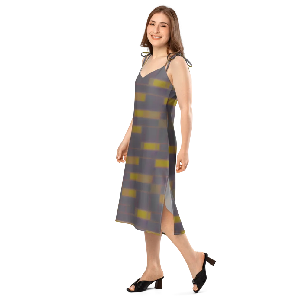 Dusky Mosaic on Slip Dress — Left Front