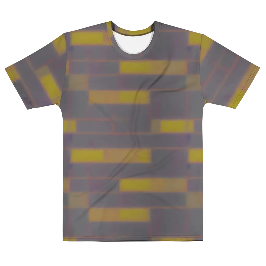 Dusky Mosaic on Men's Cotton Crew Neck T-Shirt — Front